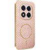 Phonesta Luxury Carbon Fiber Back Cover Hülle mit MagSafe für Xiaomi Redmi Note 14 Pro 4G - Rosa 0