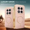 Phonesta Luxury Carbon Fiber Back Cover Hülle mit MagSafe für Xiaomi Redmi Note 14 Pro 4G - Rosa 4