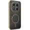 Phonesta Luxury Carbon Fiber Back Cover Hülle mit MagSafe für Xiaomi Redmi Note 14 Pro 4G - Schwarz
