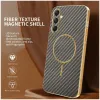 Phonesta Luxury Carbon Fiber Back Cover Hülle mit MagSafe für Samsung Galaxy A16 - Braun 1