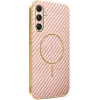 Phonesta Luxury Carbon Fiber Back Cover Hülle mit MagSafe für Samsung Galaxy A16 - Rosa 0