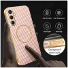 Phonesta Luxury Carbon Fiber Back Cover Hülle mit MagSafe für Samsung Galaxy A16 - Rosa 5