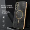 Phonesta Luxury Carbon Fiber Back Cover Hülle mit MagSafe für Samsung Galaxy A16 - Schwarz 1