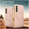 Phonesta Luxury Carbon Fiber Back Cover Hülle mit MagSafe für Samsung Galaxy A36 - Rosa 3