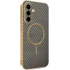 Phonesta Luxury Carbon Fiber Back Cover Hülle mit MagSafe für Samsung Galaxy A56 - Braun 0