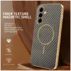 Phonesta Luxury Carbon Fiber Back Cover Hülle mit MagSafe für Samsung Galaxy A56 - Braun 1