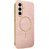 Phonesta Luxury Carbon Fiber Back Cover Hülle mit MagSafe für Samsung Galaxy A56 - Rosa 0