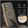 Phonesta Luxury Carbon Fiber Back Cover Hülle mit MagSafe für Samsung Galaxy S24 FE - Braun 5