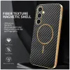 Phonesta Luxury Carbon Fiber Back Cover Hülle mit MagSafe für Samsung Galaxy S24 FE - Schwarz 1