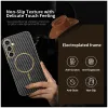 Phonesta Luxury Carbon Fiber Back Cover Hülle mit MagSafe für Samsung Galaxy S24 FE - Schwarz 2
