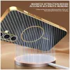 Phonesta Luxury Carbon Fiber Back Cover Hülle mit MagSafe für Samsung Galaxy S24 FE - Schwarz 4