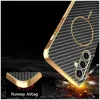 Phonesta Luxury Carbon Fiber Back Cover Hülle mit MagSafe für Samsung Galaxy S24 FE - Schwarz 6