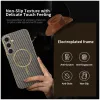 Phonesta Luxury Carbon Fiber Back Cover Hülle mit MagSafe für Samsung Galaxy S25 Plus/S24 Plus - Braun 2