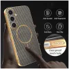 Phonesta Luxury Carbon Fiber Back Cover Hülle mit MagSafe für Samsung Galaxy S25 Plus/S24 Plus - Braun 5
