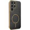 Phonesta Luxury Carbon Fiber Back Cover Hülle mit MagSafe für Samsung Galaxy S25 Ultra - Schwarz 0