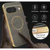 Phonesta Luxury Carbon Fiber Back Cover Hülle mit MagSafe für Google Pixel 9 - Braun 7