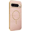 Phonesta Luxury Carbon Fiber Back Cover Hülle mit MagSafe für Google Pixel 9 Pro XL - Rosa 0