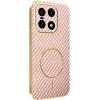 Phonesta Luxury Carbon Fiber Back Cover Hülle mit MagSafe für OnePlus 15 - Rosa 0