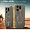 Phonesta Luxury Carbon Fiber Back Cover Hülle mit MagSafe für Oppo Find X9 - Braun 3