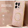 Phonesta Luxury Carbon Fiber Back Cover Hülle mit MagSafe für Oppo Find X9 - Rosa 1