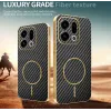 Phonesta Luxury Carbon Fiber Back Cover Hülle mit MagSafe für Oppo Find X9 - Schwarz 3