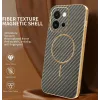 Phonesta Luxury Carbon Fiber Back Cover Hülle mit MagSafe für Oppo A6 Pro - Braun 1