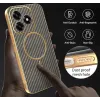 Phonesta Luxury Carbon Fiber Back Cover Hülle mit MagSafe für HONOR X5c Plus - Braun 6