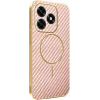 Phonesta Luxury Carbon Fiber Back Cover Hülle mit MagSafe für HONOR X5c Plus - Rosa 0