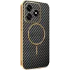 Phonesta Luxury Carbon Fiber Back Cover Hülle mit MagSafe für HONOR X5c Plus - Schwarz 0