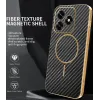 Phonesta Luxury Carbon Fiber Back Cover Hülle mit MagSafe für HONOR X5c Plus - Schwarz 1
