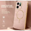 Phonesta Luxury Carbon Fiber Back Cover Hülle mit MagSafe für Oppo Reno14 F/FS - Rosa 2
