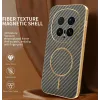 Phonesta Luxury Carbon Fiber Back Cover Hülle mit MagSafe für HONOR Magic8 Pro - Braun 1