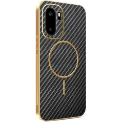 Phonesta Luxury Carbon Fiber Back Cover Hülle mit MagSafe für OnePlus 15R - Schwarz