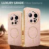Phonesta Luxury Carbon Fiber Back Cover Hülle mit MagSafe für Xiaomi 17 Ultra - Rosa 3