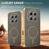 Phonesta Luxury Carbon Fiber Back Cover Hülle mit MagSafe für Xiaomi Redmi Note 15 4G/5G / Xiaomi Poco M8 - Braun 4