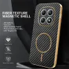 Phonesta Luxury Carbon Fiber Back Cover Hülle mit MagSafe für Xiaomi Redmi Note 15 4G/5G / Xiaomi Poco M8 - Schwarz 2