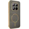 Phonesta Luxury Carbon Fiber Back Cover Hülle mit MagSafe für Xiaomi Redmi Note 15 Pro 5G - Braun 0