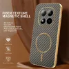 Phonesta Luxury Carbon Fiber Back Cover Hülle mit MagSafe für Xiaomi Redmi Note 15 Pro 5G - Braun 2