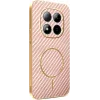 Phonesta Luxury Carbon Fiber Back Cover Hülle mit MagSafe für Xiaomi Redmi Note 15 Pro 5G - Rosa 0