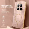 Phonesta Luxury Carbon Fiber Back Cover Hülle mit MagSafe für Xiaomi Redmi Note 15 Pro 5G - Rosa 2