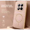 Phonesta Luxury Carbon Fiber Back Cover Hülle mit MagSafe für Xiaomi Redmi Note 15 Pro Plus / Xiaomi Poco M8 Pro - Rosa 1