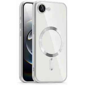 Phonesta Luxury Crystal Back Cover Hülle mit MagSafe für Apple iPhone 17e/16e - Transparent/Silber