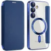 Phonesta Luxury Crystal Book Wallet Klapphülle mit MagSafe für Samsung Galaxy S24 FE - Dunkelblau