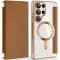 Phonesta Luxury Crystal Book Wallet Klapphülle mit MagSafe für Samsung Galaxy S25 Ultra - Braun