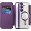 Phonesta Luxury Crystal Book Wallet Klapphülle mit MagSafe für Samsung Galaxy A36/A56 - Dunkelviolett 2