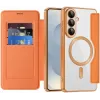 Phonesta Luxury Crystal Book Wallet Klapphülle mit MagSafe für Samsung Galaxy S26 Plus - Orange 1