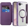 Phonesta Luxury Crystal Puffed Book Wallet Klapphülle mit MagSafe für Apple iPhone 17e/16e - Dunkelviolett 2