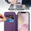 Phonesta Luxury Crystal Puffed Book Wallet Klapphülle mit MagSafe für Apple iPhone 17e/16e - Dunkelviolett 3