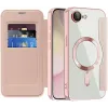 Phonesta Luxury Crystal Puffed Book Wallet Klapphülle mit MagSafe für Apple iPhone 17e/16e - Rosa 2