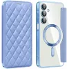 Phonesta Luxury Crystal Puffed Book Wallet Klapphülle mit MagSafe für Samsung Galaxy A16 - Hellblau